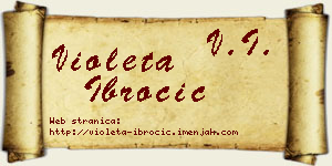 Violeta Ibročić vizit kartica